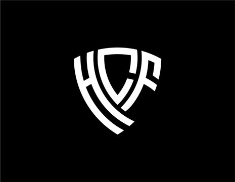 HCF creative letter logo design vector icon illustration