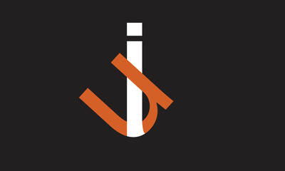 IU Initial letter logo design