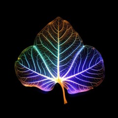 Holographic leaf. Generative By AI