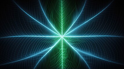 Obraz premium Holographic leaf. Generative By AI