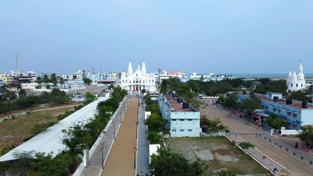  Velankanni Church South India, Tamil Nadu. or Our Lady of Vailankanni. Blessed Virgin Mary This Catholic Church is situated on coast of Nagapattinam