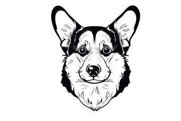 Charming Corgi Love: A Heartwarming Vector Illustration of a Beloved Corgi Dog