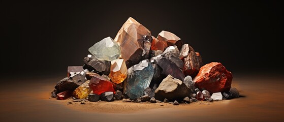 Small Pile Of Minerals From Rare Earth Mine
