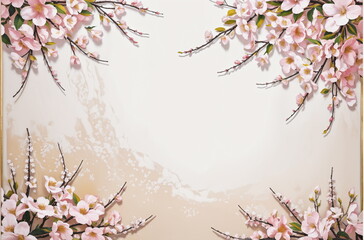 Springtime Serenity: Pink Cherry Blossoms in Full Bloom