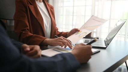 Business team meeting present.professional investor working with Finance managers task. with laptop smart phone and digital tablet . - Powered by Adobe