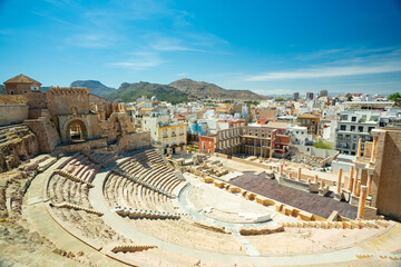Cartagena, Spain. Roman Theater view - obrazy, fototapety, plakaty