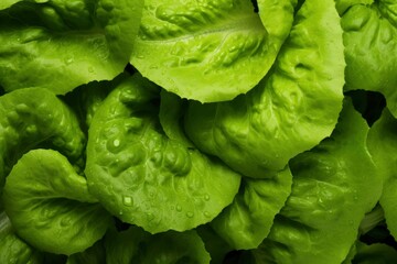 Texture of lettuce. Fresh lettuce background - obrazy, fototapety, plakaty