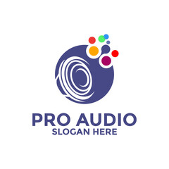 Sound Audio Logo Design template