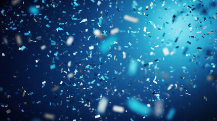 Abstract background with blue confetti - obrazy, fototapety, plakaty