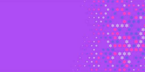 Stars wide banner Two Color Abstract Illustration background beautiful wallpaper of colorful multi sizes stars