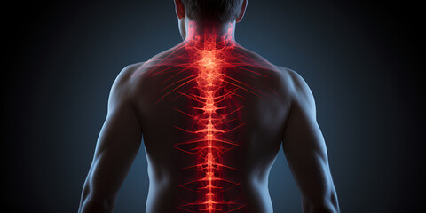 Back Pain Bone Images,brain spinal cord,Erector Spinae Plane Block - obrazy, fototapety, plakaty