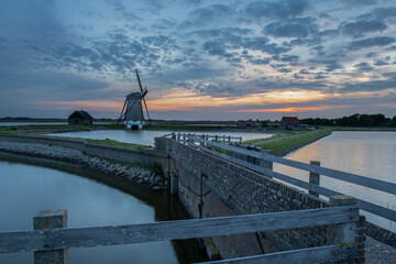 Windmill "het Noord" on Texel a wadden sea island belonging to the Nehterlands, Europe, tourism landmark