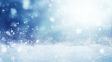 Fototapeta premium Winter wonderland: a serene and majestic illustration of christmas background with snow and trees