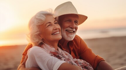 Happy seniors is having fun with travelling and joyful activity on holiday, happy retirement concept.