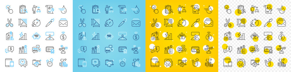 Vector icons set of Deflation, Quick tips and Search employee line icons pack for web with Timer, Work home, Interview job outline icon. Consumption growth, Accounting report. Vector