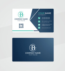 Professional isometric business card template modern elegant company card design