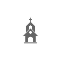 Church building icon isolated on transparent background