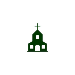 Church building icon isolated on transparent background