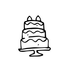 Hand drawn Wedding planner outline doodle design