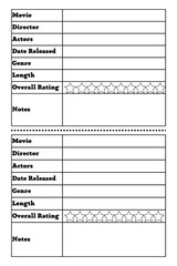 Movie Review Journal: A Film Review Log Book