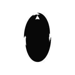 Grunge Vertical Oval Shape Filled Abstract rounded shape
