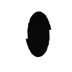 Grunge Vertical Oval Shape Filled Abstract rounded shape