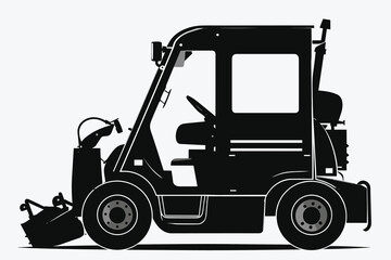 Silhouette of Construction equipment