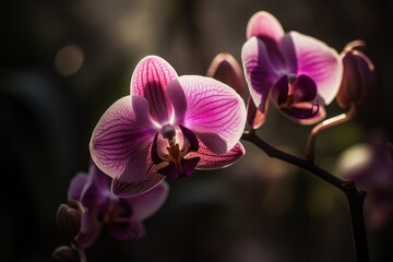 Fototapeta premium A vibrant purple flower in bloom on a green stem