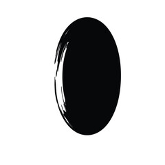 Grunge Vertical Oval Shape Filled Abstract rounded shape
