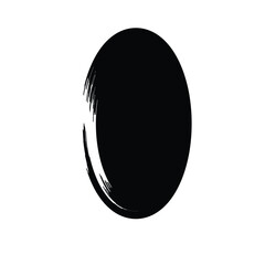 Grunge Vertical Oval Shape Filled Abstract rounded shape