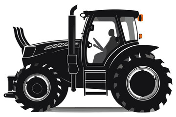 Silhouette of Construction equipment