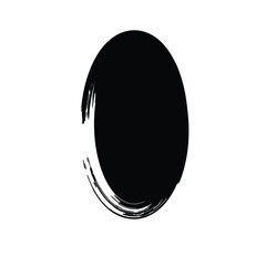 Grunge Vertical Oval Shape Filled Abstract rounded shape