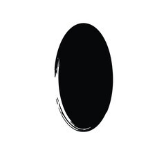Grunge Vertical Oval Shape Filled Abstract rounded shape