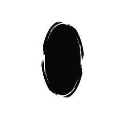 Grunge Vertical Oval Shape Filled Abstract rounded shape