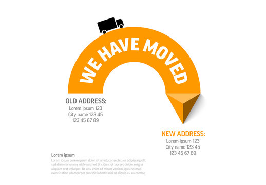 We hev moved minimalistic light flyer template with yellow triangle arrow