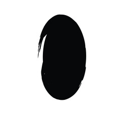 Grunge Vertical Oval Shape Filled Abstract rounded shape