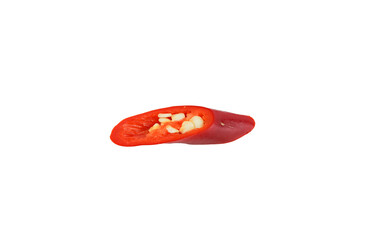 Red hot pepper chili isolated on transparent background with png. Spicy chili Asia food spice. 