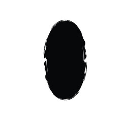 Grunge Vertical Oval Shape Filled Abstract rounded shape