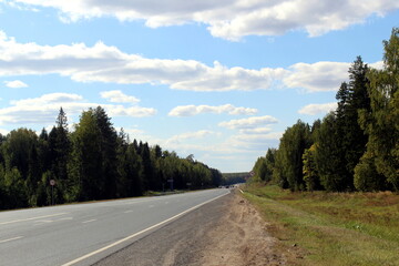 Highway on a hot sunny summer day.