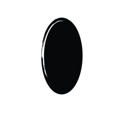 Grunge Vertical Oval Shape Filled Abstract rounded shape