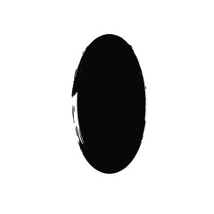 Grunge Vertical Oval Shape Filled Abstract rounded shape
