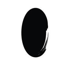 Grunge Vertical Oval Shape Filled Abstract rounded shape