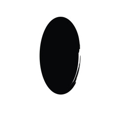 Grunge Vertical Oval Shape Filled Abstract rounded shape