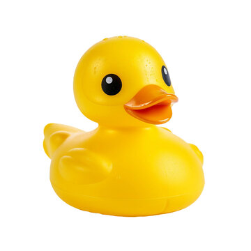 Rubber Duck, transparent background, isolated image, generative AI

