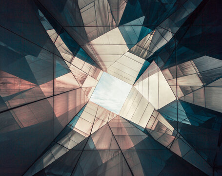 Spain, Catalonia, Barcelona, Reflective ceiling of Museu Blau