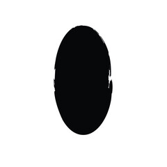 Fototapeta premium Grunge Vertical Oval Shape Filled Abstract rounded shape