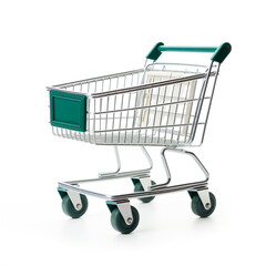 shopping cart isolated on white