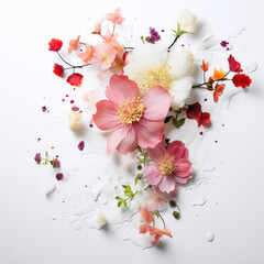 cherry blossom on white