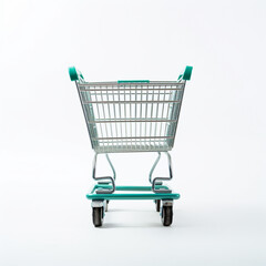 shopping cart isolated on white