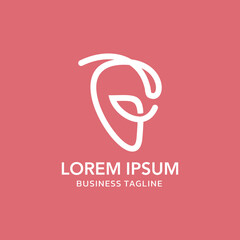 letter G minimalist logo, vector illustration, monoline